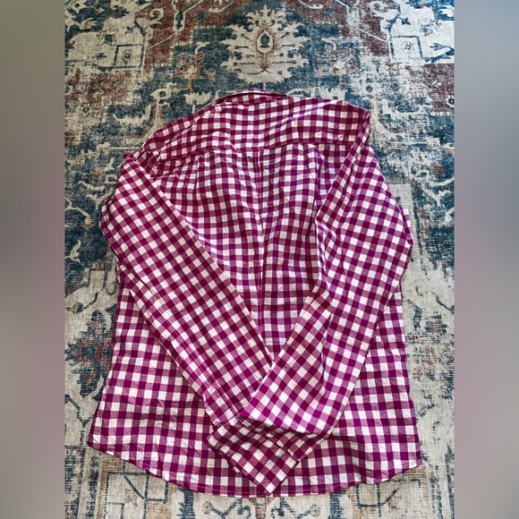 FRANK & EILEEN Pink Linen Gingham "Barry" Top - Picture 9 of 12